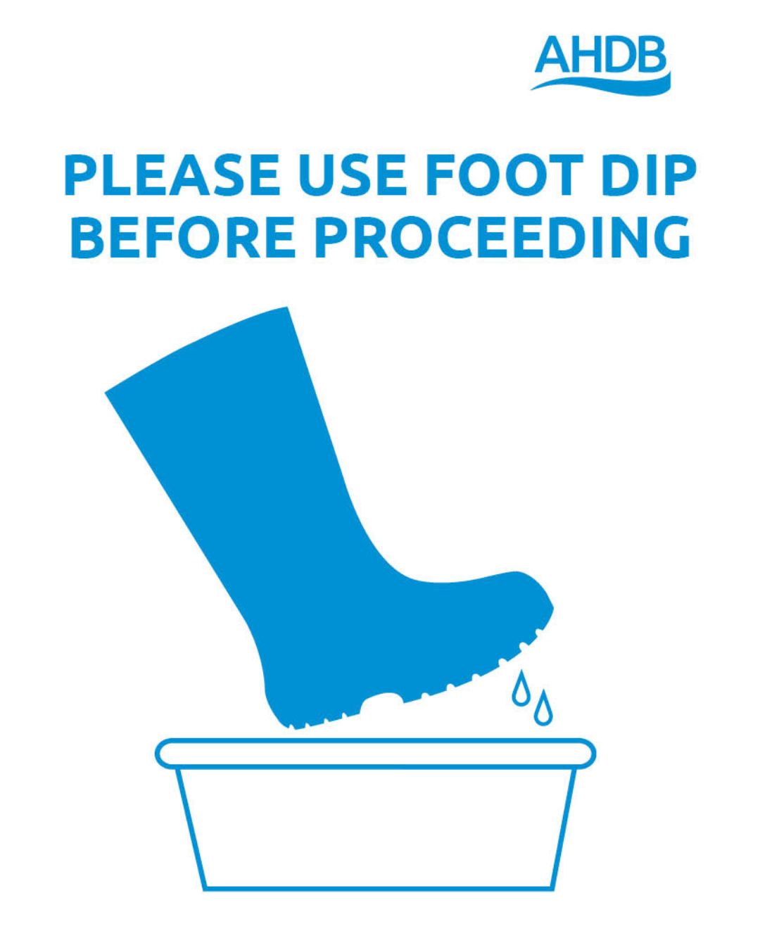 Footdip sign to remind people do use the footdip